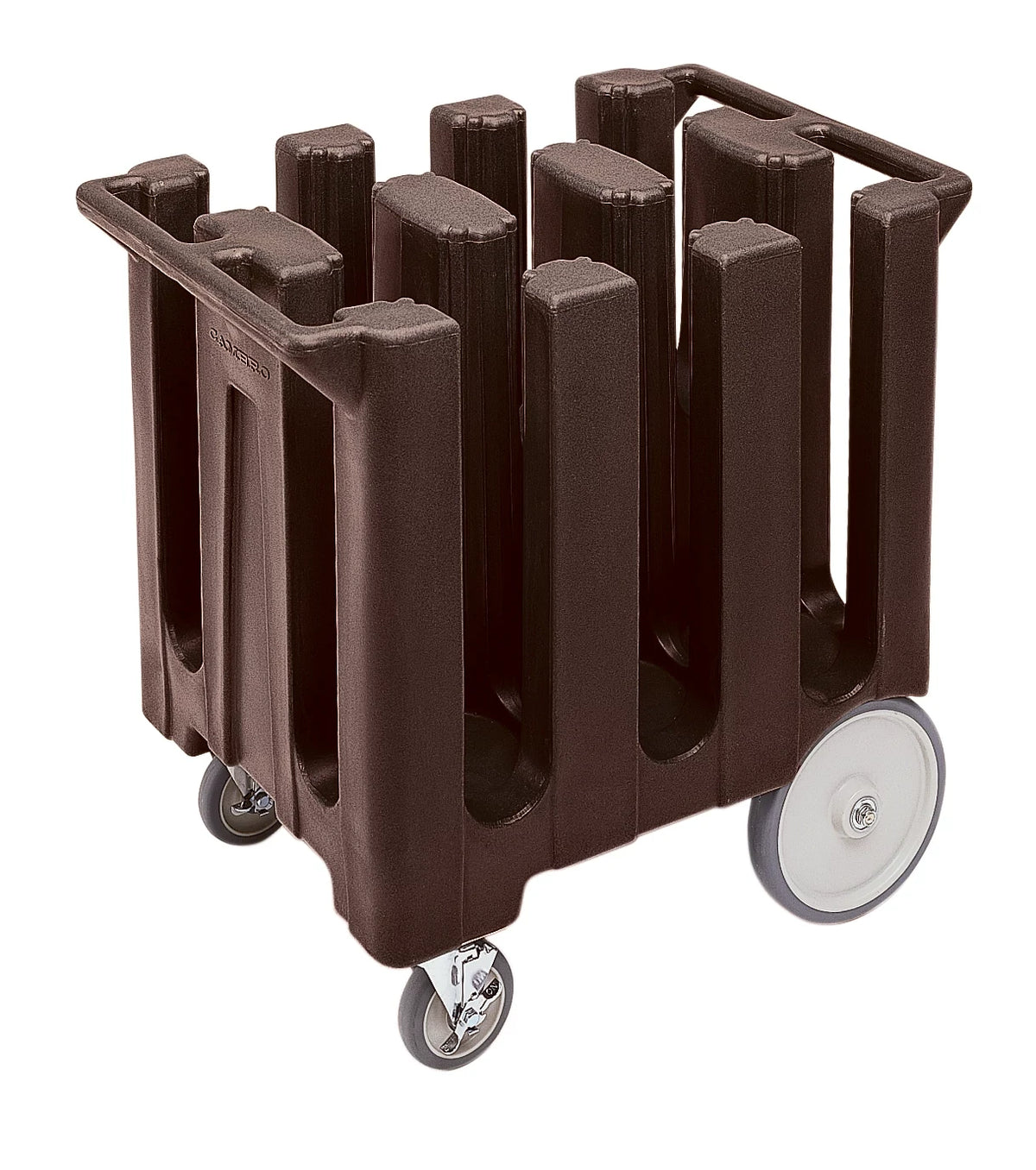 Cambro DC700131 7 inch 6-column dark brown poker chip dish cart