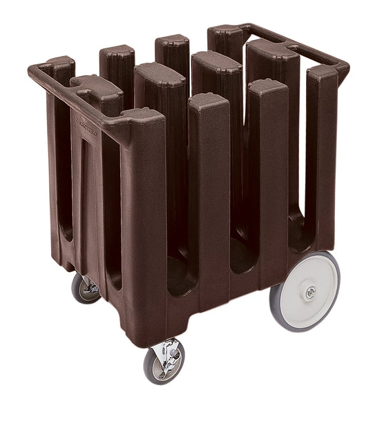 Cambro DC700131 7 inch 6-column dark brown poker chip dish cart