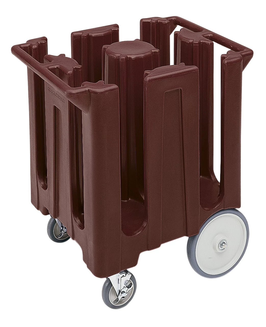Cambro DC825131 8-1/4 inch 4-column dark brown poker chip dish cart