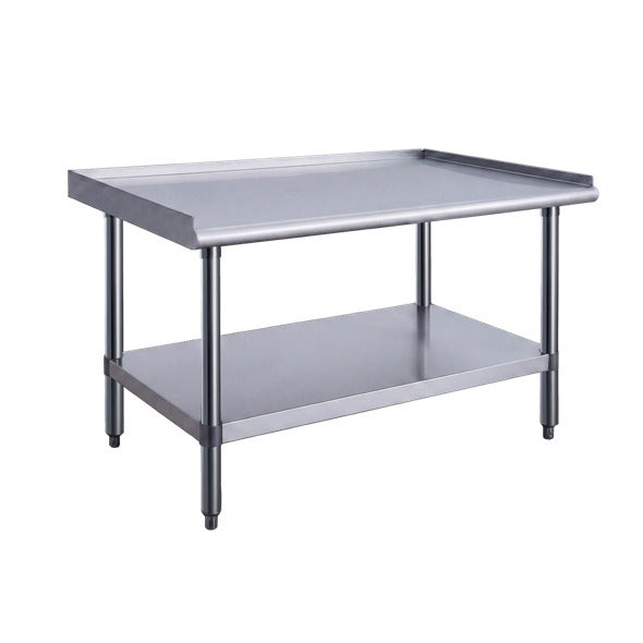 Dukers DCES-3036 36 inch stainless steel equipment stand with undershelf and adjustable bullet feet