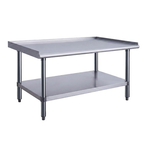 Dukers DCES-3048 48 inch stainless steel equipment stand with undershelf and adjustable bullet feet