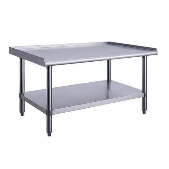 Dukers DCES-3048 48 inch stainless steel equipment stand with undershelf and adjustable bullet feet