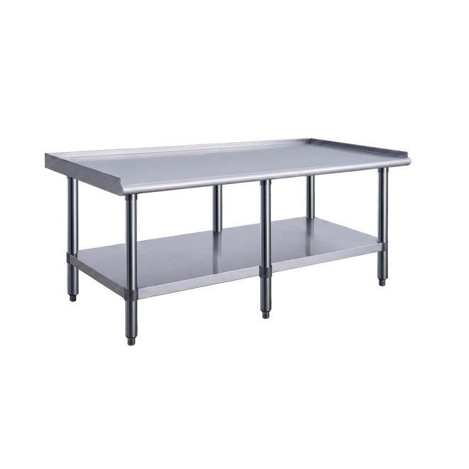 Dukers DCES-3060 60 inch stainless steel equipment stand with undershelf and adjustable bullet feet