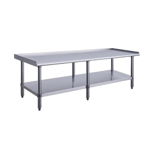 Dukers DCES-3072 72 inch stainless steel equipment stand with undershelf and adjustable bullet feet