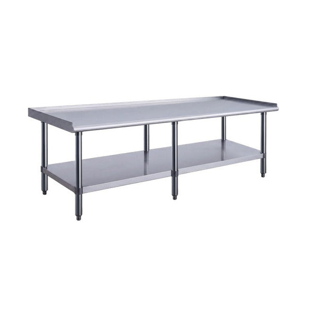 Dukers DCES-3072 72 inch stainless steel equipment stand with undershelf and adjustable bullet feet