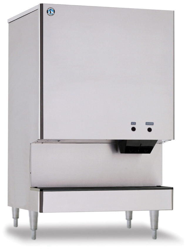 Hoshizaki DCM-751BWH cubelet ice and water dispenser shown on legs