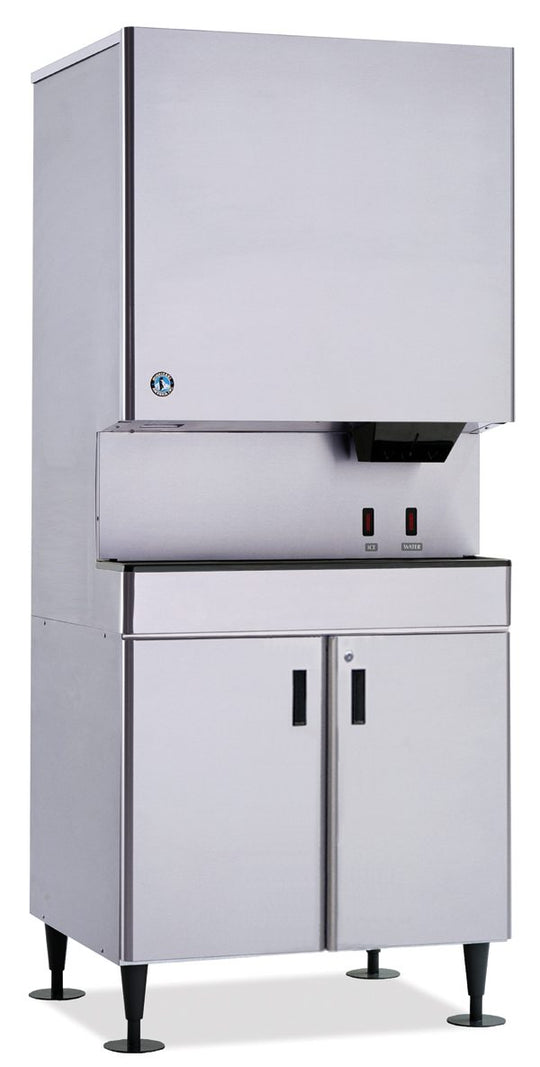 Hoshizaki DCM-751BWH-OS ice dispenser shown with SD750 stand