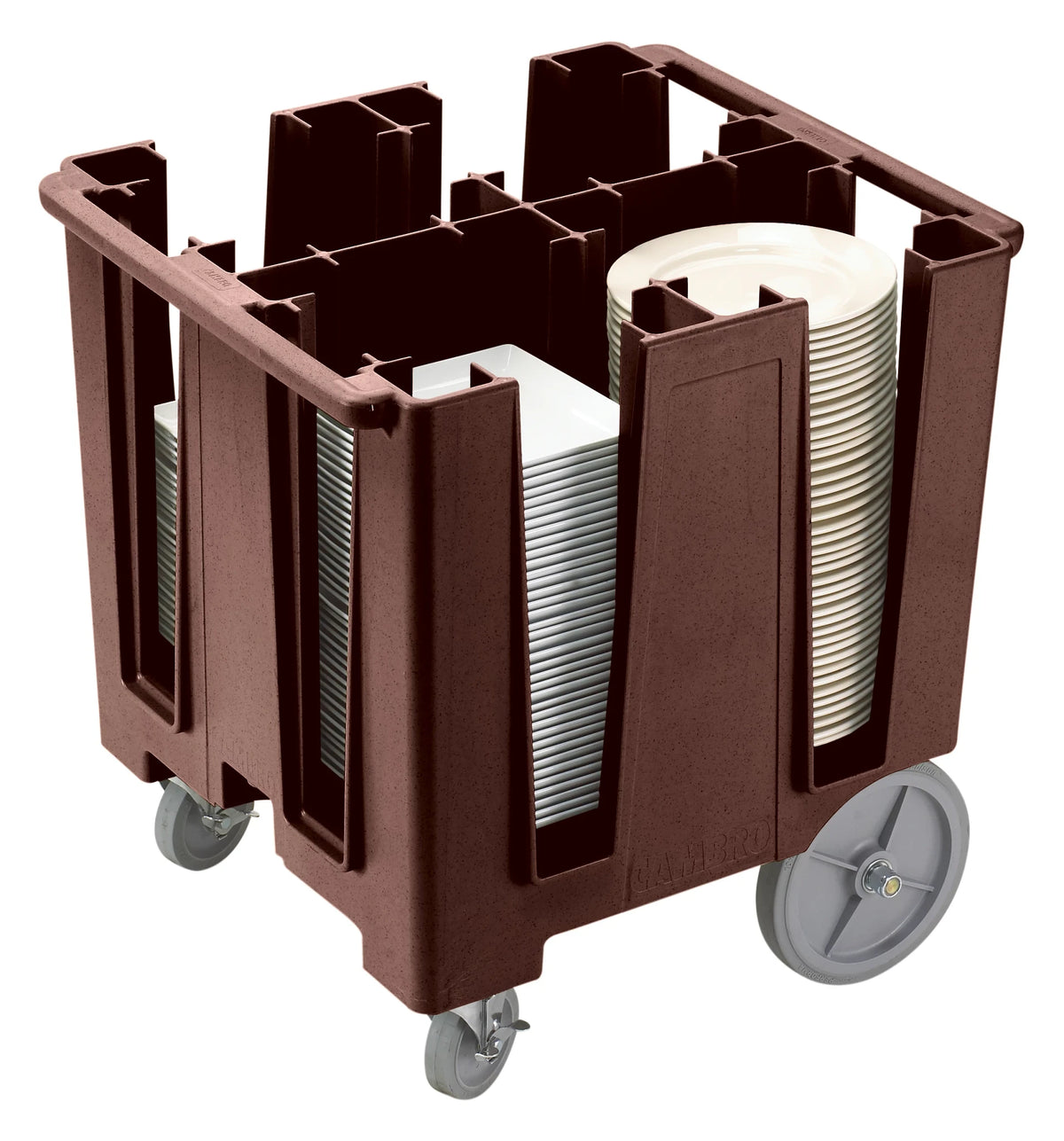 Cambro DCS1125131 dark brown Versa dish caddy for 11.25 inch plates