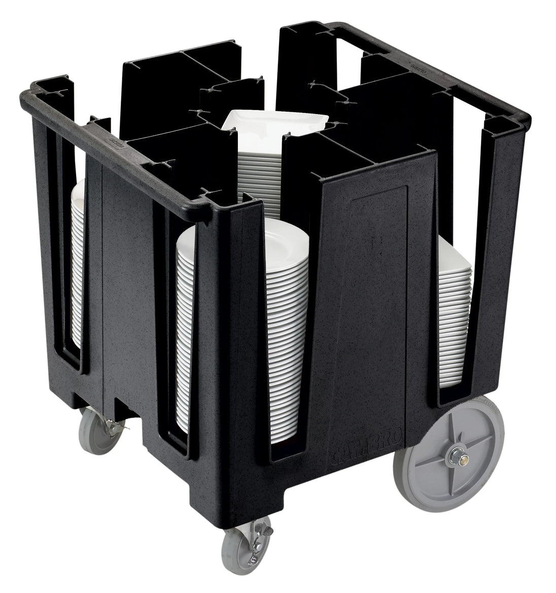 Cambro DCS950110 black Versa dish caddy for 9.5 inch plates