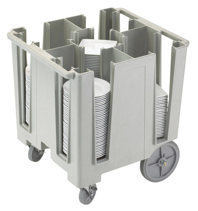 Cambro DCS950480 speckled gray Versa dish caddy for 9.5 inch plates