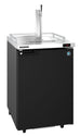 Hoshizaki DD24 single section back bar direct draw beer cooler with black vinyl exterior and stainless steel draft tower