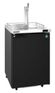Hoshizaki DD24 single section back bar direct draw beer cooler with black vinyl exterior and stainless steel draft tower
