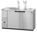 Hoshizaki DD59-S two section stainless steel back bar direct draw beer cooler with dual draft towers