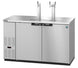Hoshizaki DD59-S two section stainless steel back bar direct draw beer cooler with dual draft towers