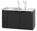 Hoshizaki DD59 two section back bar direct draw beer cooler with black vinyl exterior and draft towers