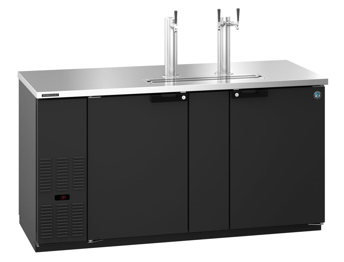 Hoshizaki DD69 direct draw beer cooler right side view showing side-mount refrigeration