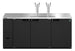 Hoshizaki DD80 three section direct draw beer cooler front view with solid doors