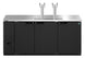 Hoshizaki DD80 three section direct draw beer cooler front view with solid doors