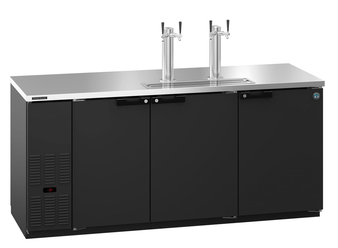 Hoshizaki DD80 direct draw beer cooler right side view showing side-mount refrigeration