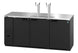 Hoshizaki DD80 three section back bar direct draw beer cooler with black vinyl exterior and draft towers