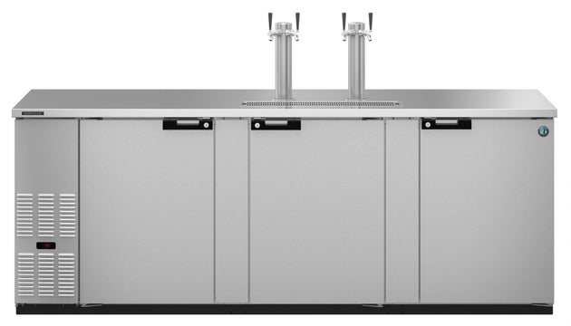 Hoshizaki DD95-S stainless steel direct draw beer cooler front view with solid doors