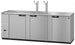 Hoshizaki DD95-S three section stainless steel back bar direct draw beer cooler with two draft towers