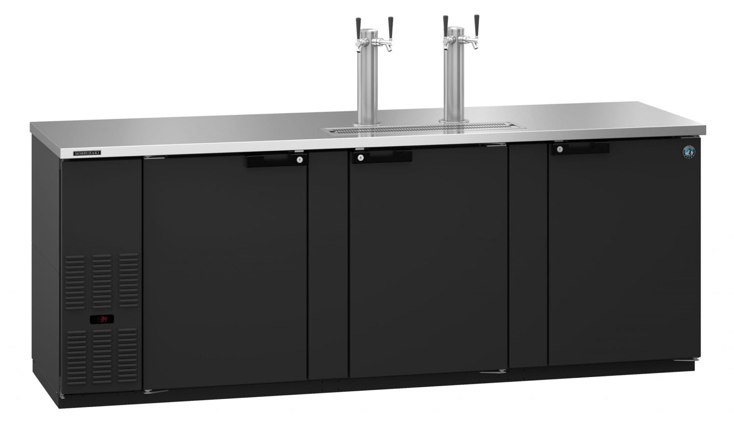 Hoshizaki DD95 direct draw beer cooler right side view showing side-mount refrigeration