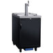Dukers DKB23-M1 single door dual tap kegerator, stainless steel, front view
