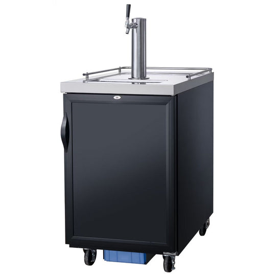 Dukers DKB23-M1 kegerator with door open showing keg compartment