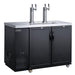 Dukers DKB60-M2 two door dual tap kegerator, stainless steel