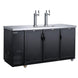 Dukers DKB72-M3 three door dual tap kegerator, stainless steel