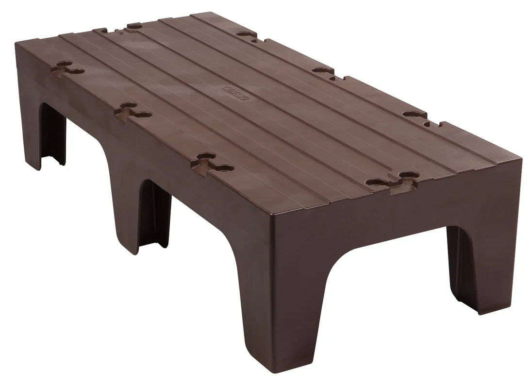 Cambro DRS48131 48 inch solid top dark brown dunnage rack