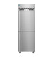 Hoshizaki DT1A-HS single section dual temperature reach-in refrigerator freezer with half stainless doors