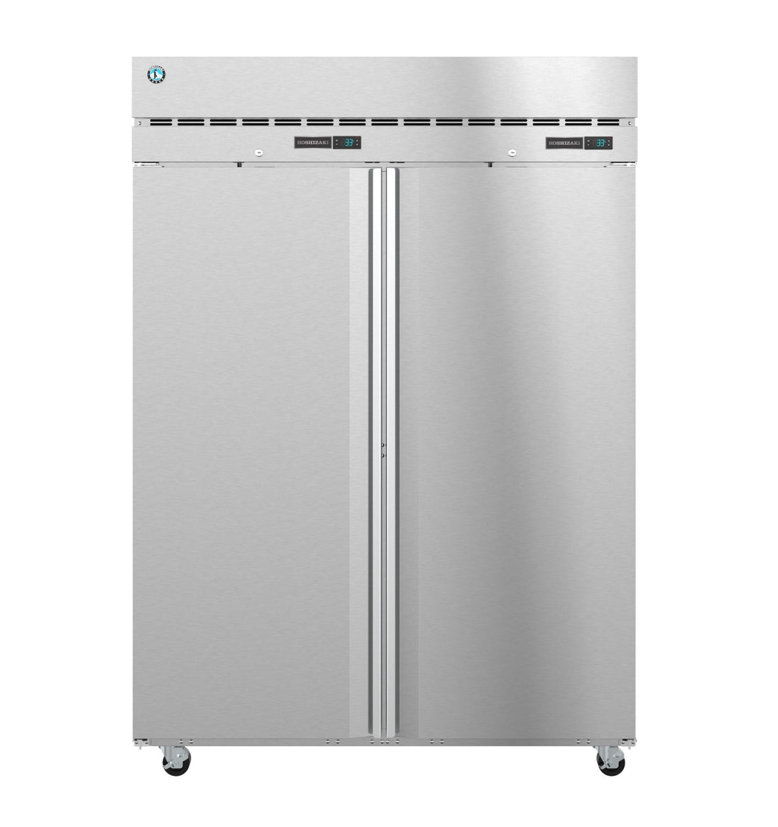 Hoshizaki DT2A-FS two section dual temperature reach-in refrigerator freezer with full stainless doors
