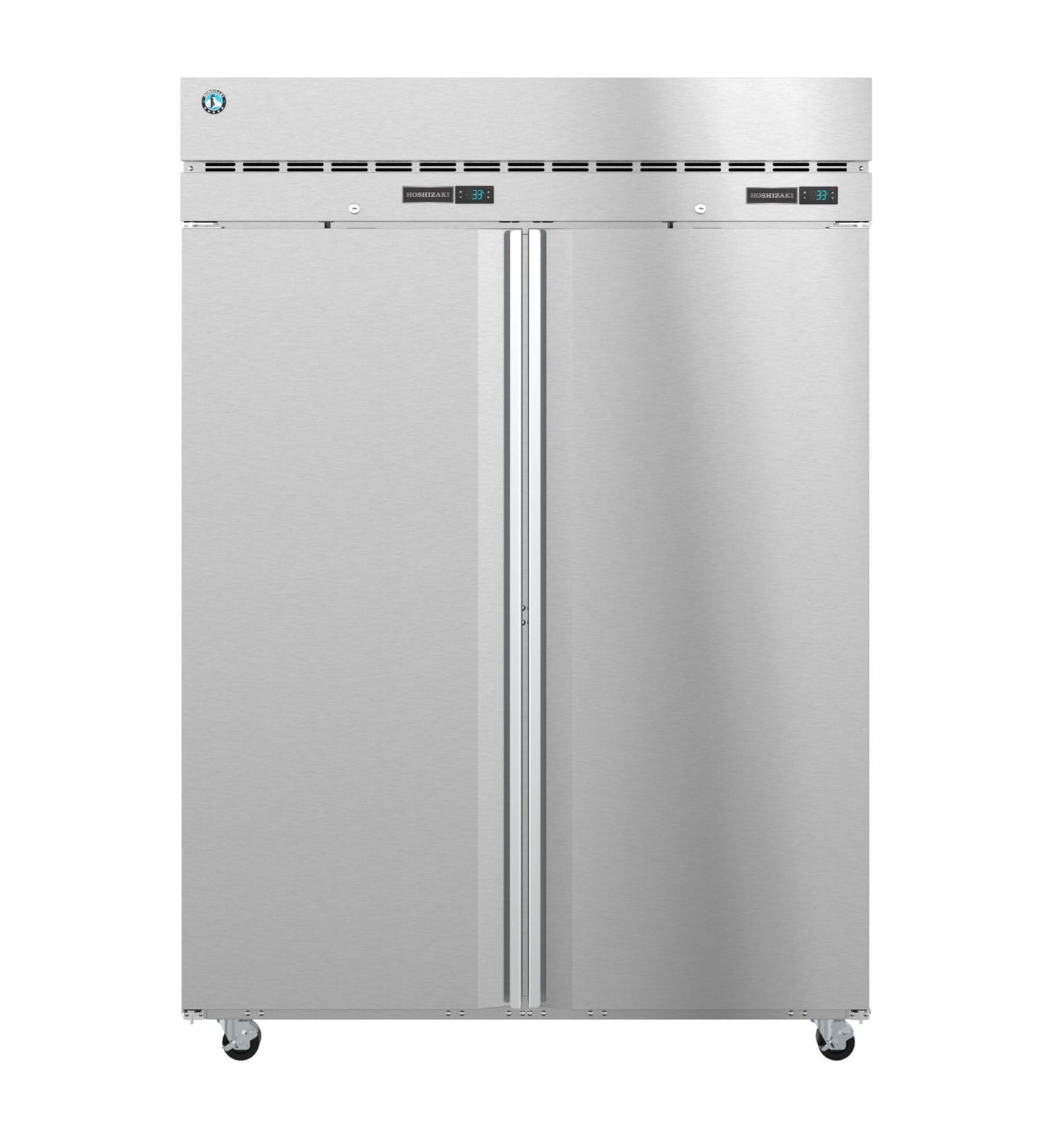 Hoshizaki DT2A-FS two section dual temperature reach-in refrigerator freezer with full stainless doors