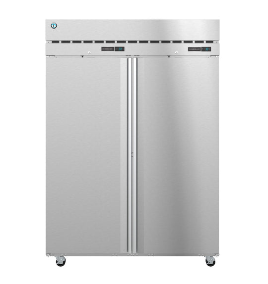 Hoshizaki DT2A-FS two section dual temperature reach-in refrigerator freezer with full stainless doors