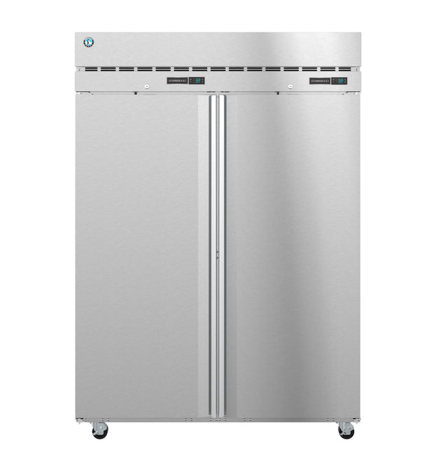 Hoshizaki DT2A-FS two section dual temperature reach-in refrigerator freezer with full stainless doors
