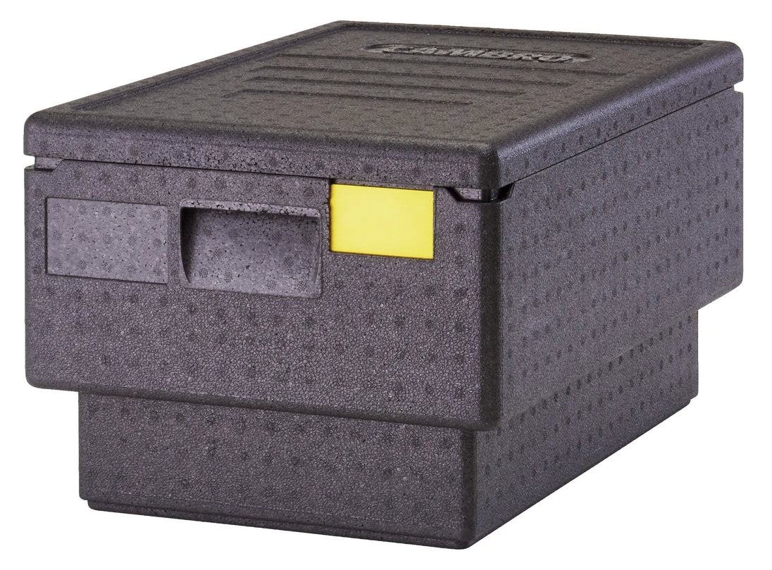 Cambro EPP180S110 stackable top load EPP food pan carrier, black