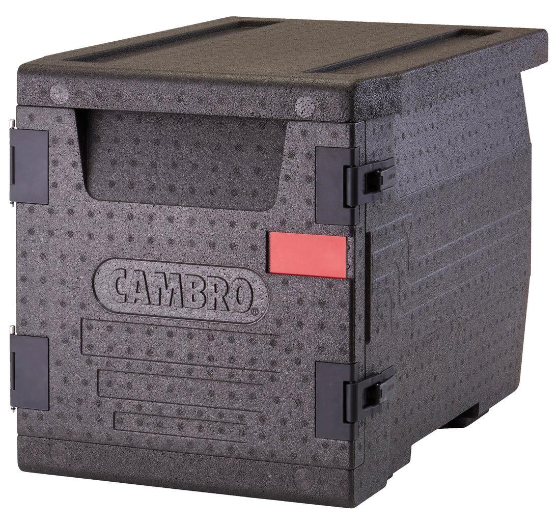 Cambro EPP300110 front load EPP food pan carrier, black, holds 3 to 4 pans
