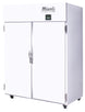 Migali Industries EVOX-2R-LB Medical-Grade Refrigerator 44.9 Cu. Ft. - two solid door upright with IntelVU touchscreen controller, front quarter view