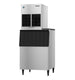 Hoshizaki F-1002MRJZ-C cubelet ice machine and B-500SF bin, left side view