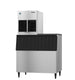 Hoshizaki F-1002MRJZ flake ice machine and B-700SF bin, left side view