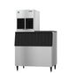 Hoshizaki F-1002MRJZ flake ice machine and B-700SF bin, left side view