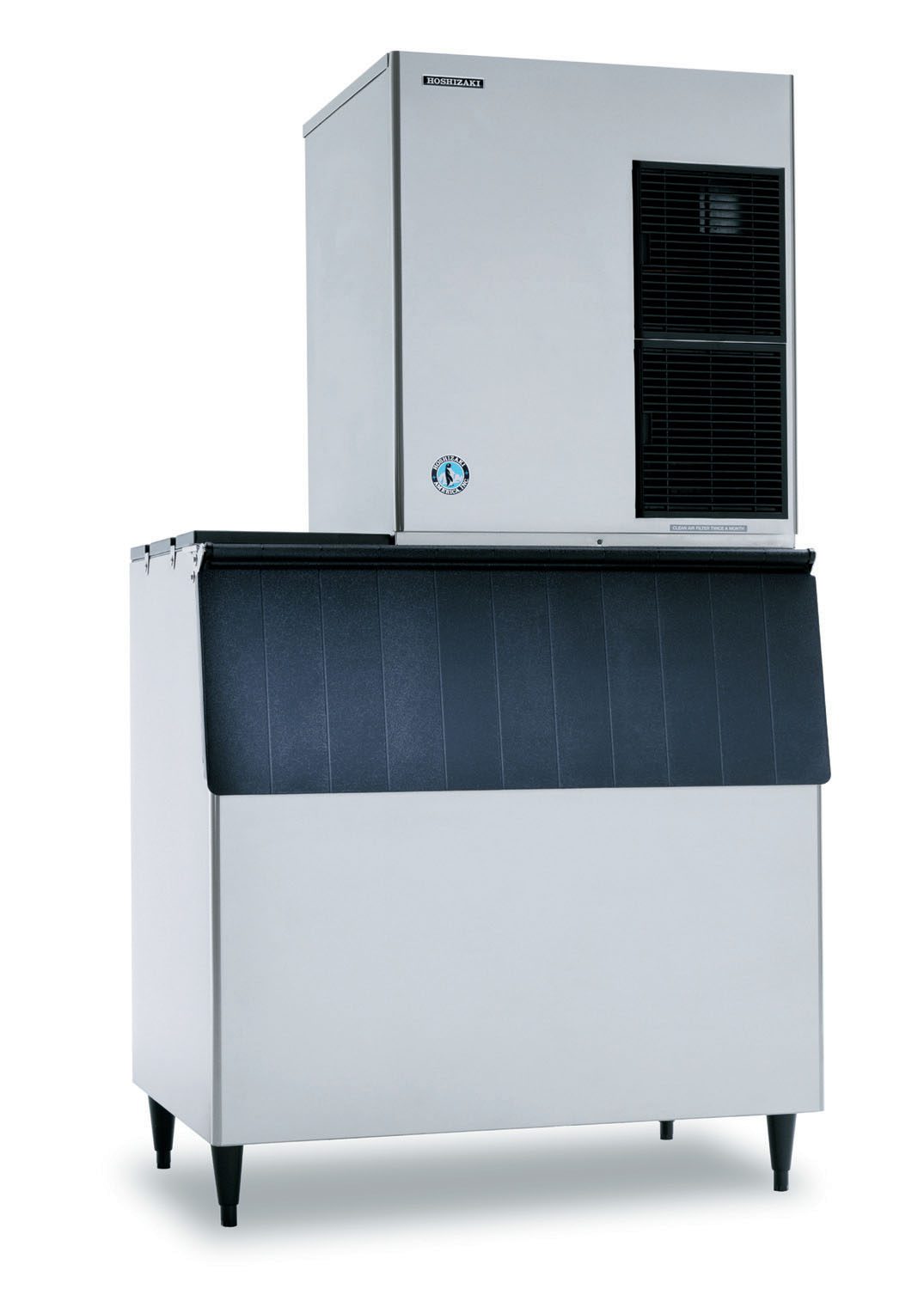 Hoshizaki F-1501MAJ-C cubelet ice machine shown on a B-900 storage bin