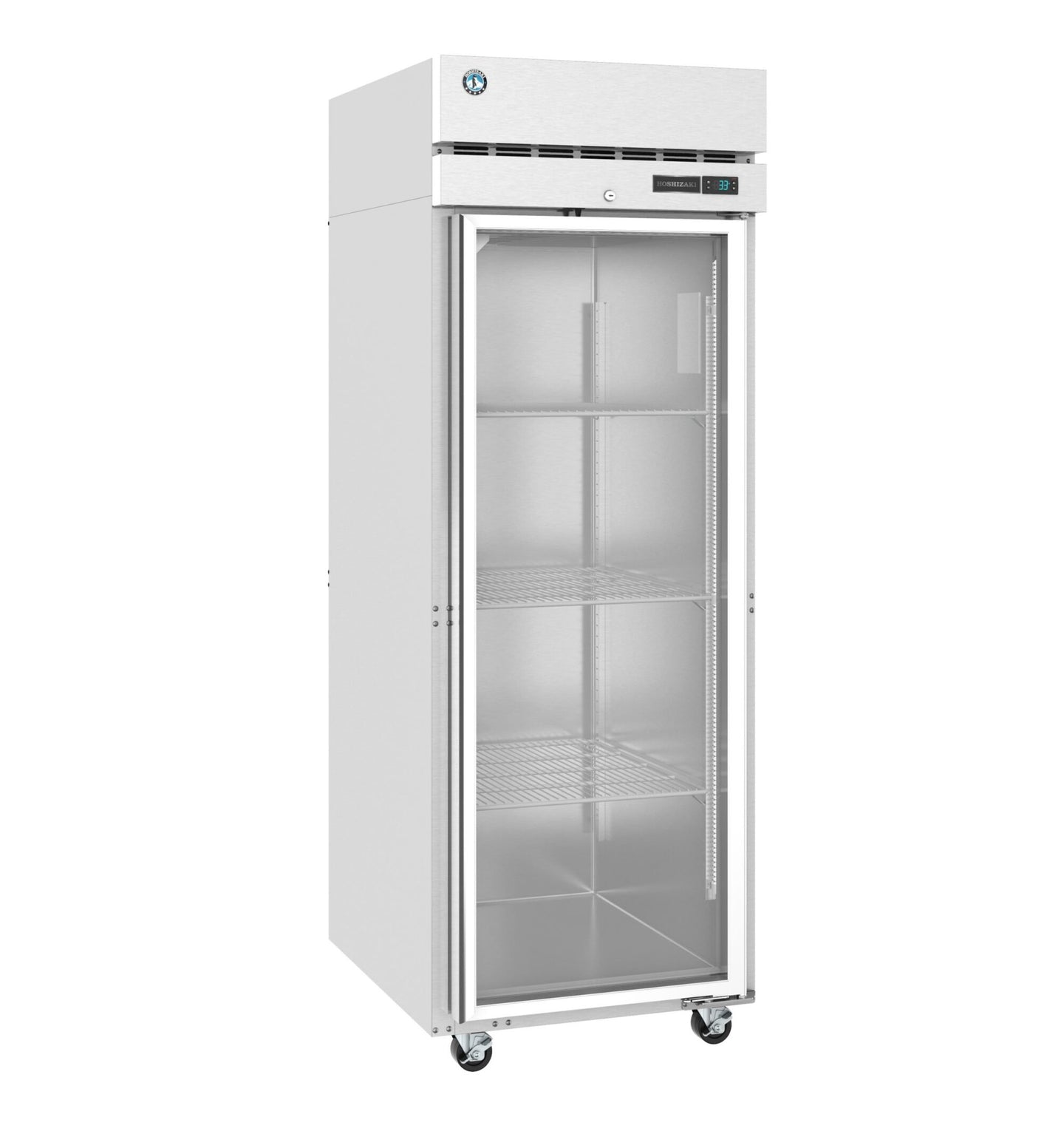 Hoshizaki F1A-FG glass door reach-in freezer right side view