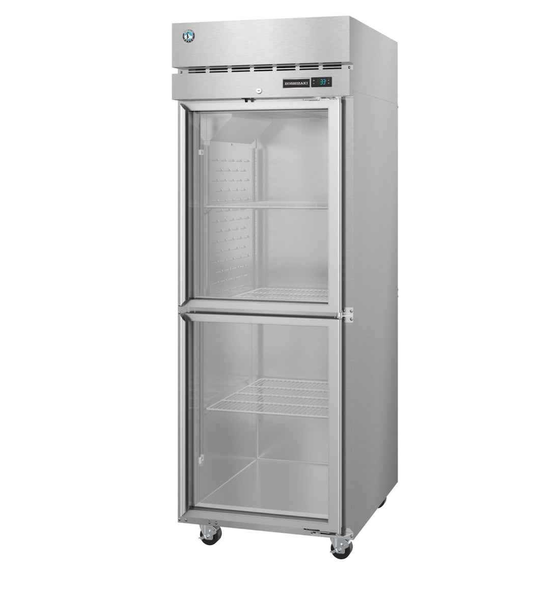 Hoshizaki F1A-HG half glass door reach-in freezer left side view