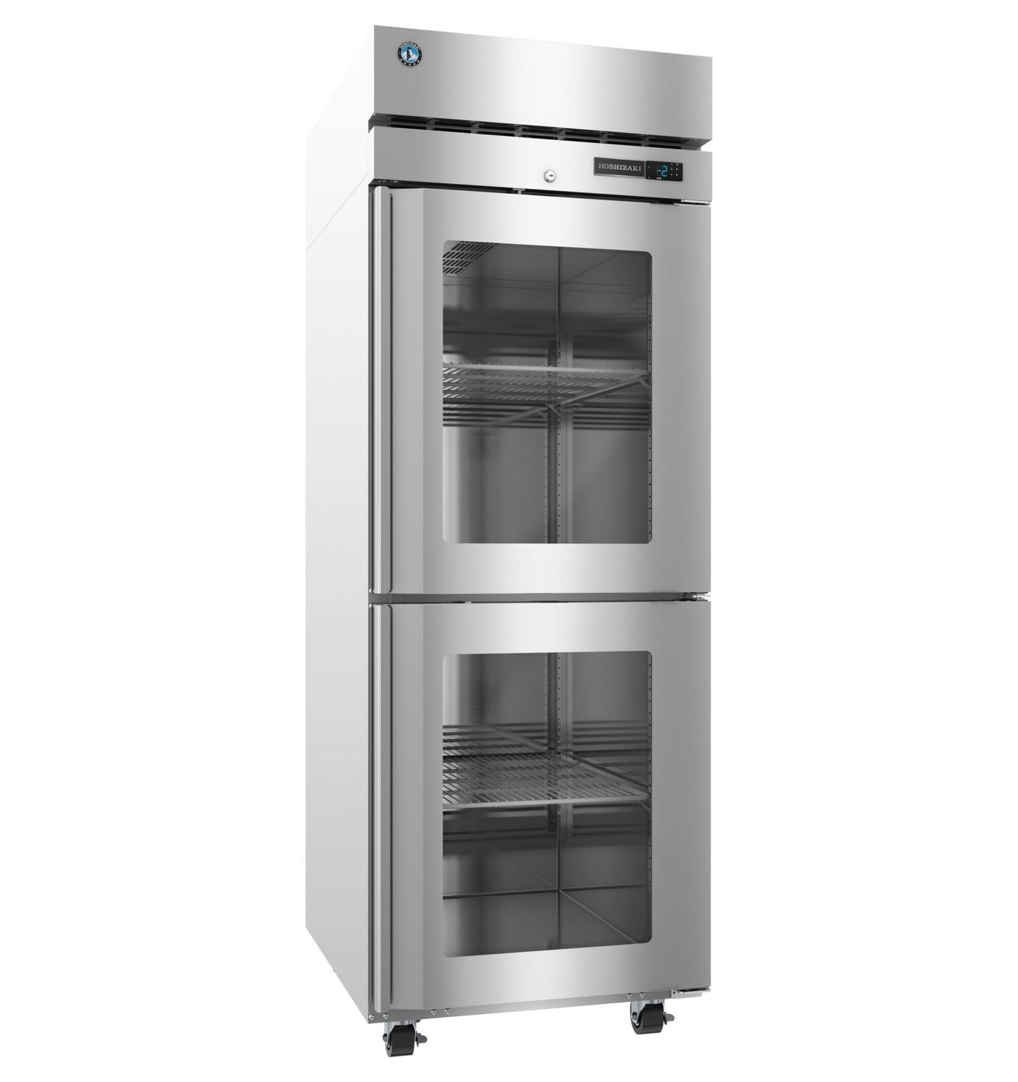 Hoshizaki F1A-HGE half glass door reach-in freezer right side view