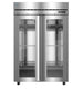 Hoshizaki F2A-FGEN Steelheart Series two section glass door reach-in freezer front view