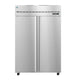 Hoshizaki F2A-FSN Steelheart Series two section reach-in freezer with stainless steel doors front view