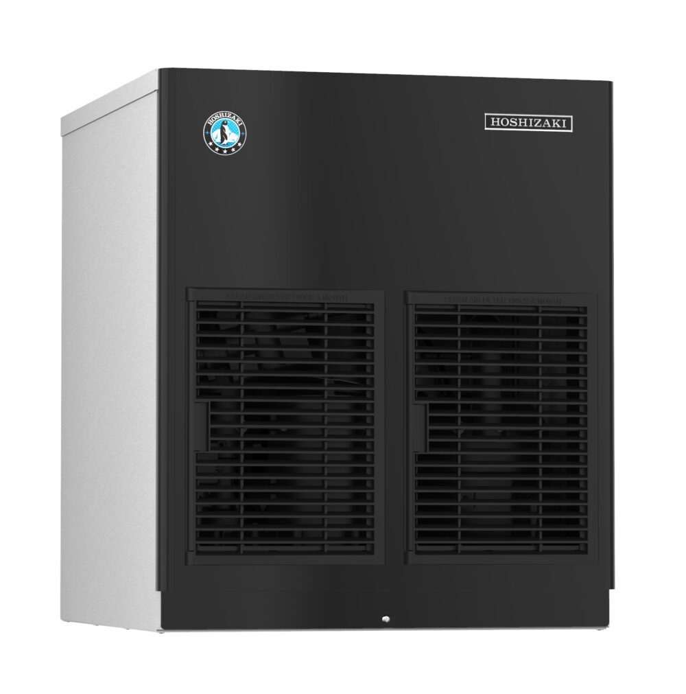Hoshizaki FD-1002MRJZ-CB black-front remote-cooled cubelet ice machine, right view